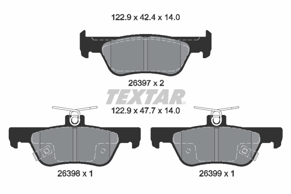 TEXTAR 2639701 Q+ Bremsbelagsatz, Scheibenbremse