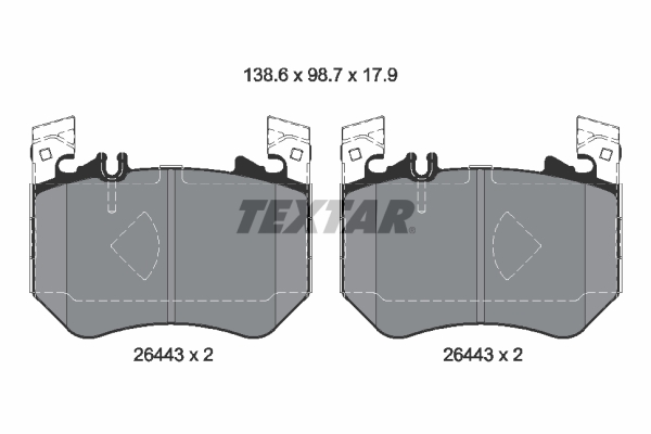 TEXTAR 2644301 Bremsbelagsatz, Scheibenbremse