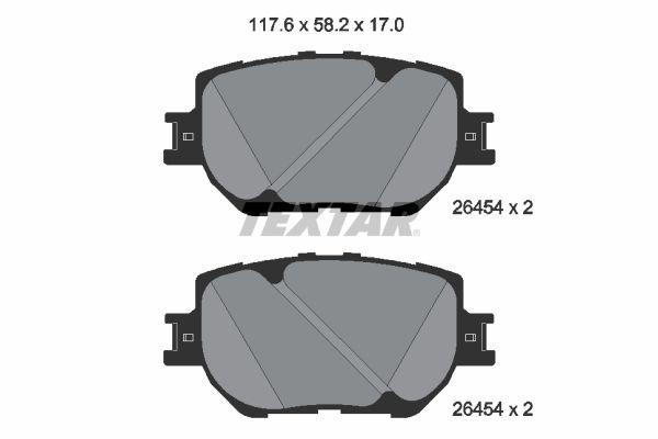 TEXTAR 2645401 Bremsbelagsatz, Scheibenbremse