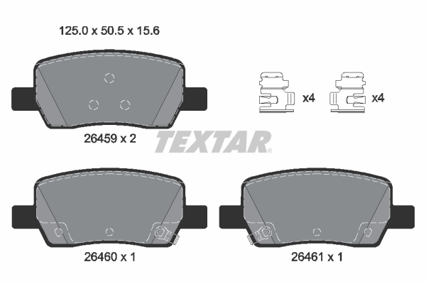 TEXTAR 2645901 Q+ Bremsbelagsatz, Scheibenbremse