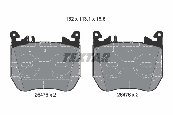 TEXTAR 2647601 Σετ τακάκια,...