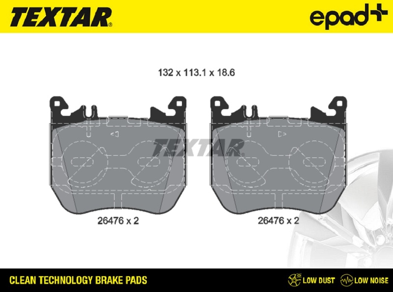 TEXTAR 2647601 Bremsbelagsatz, Scheibenbremse
