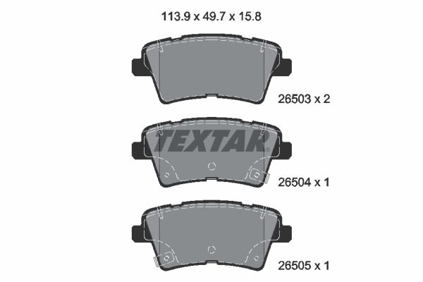 TEXTAR 2650301 Q+ Bremsbelagsatz, Scheibenbremse