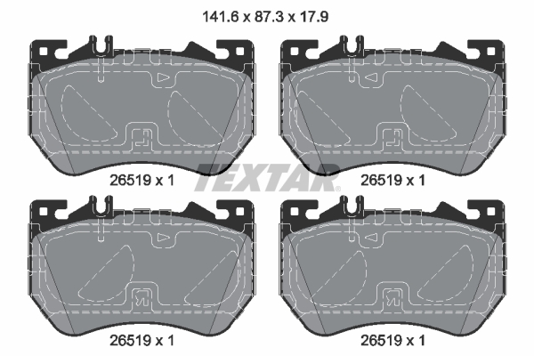 TEXTAR 2651901 Q+ Bremsbelagsatz, Scheibenbremse