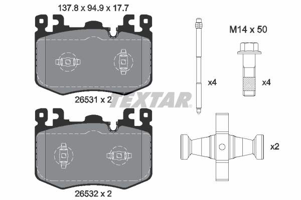 TEXTAR 2653101 Q+ Bremsbelagsatz, Scheibenbremse