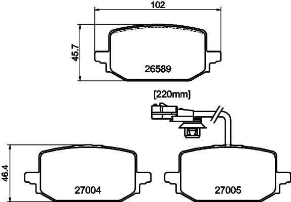 TEXTAR 2658902 Q+ Bremsbelagsatz, Scheibenbremse