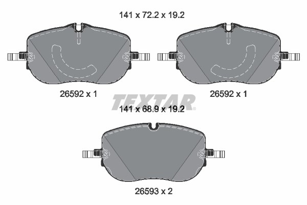 TEXTAR 2659201 Q+ Bremsbelagsatz, Scheibenbremse