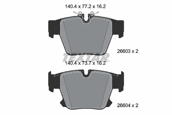 TEXTAR 2660301 Q+ Bremsbelagsatz, Scheibenbremse