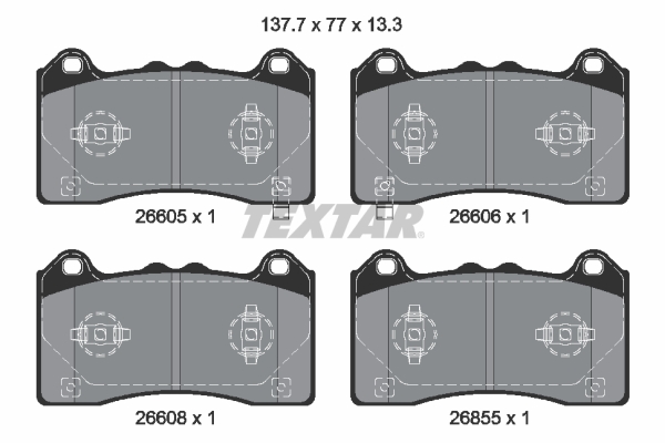 TEXTAR 2660501CP epad+ Bremsbelagsatz, Scheibenbremse