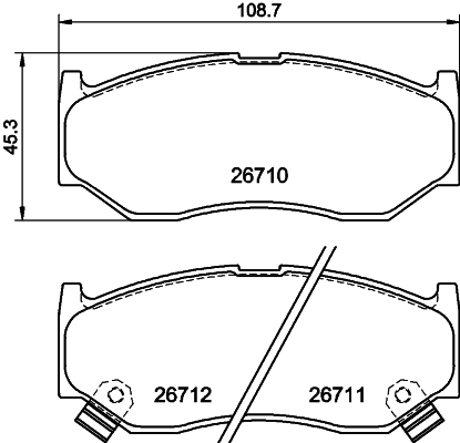 TEXTAR 2671001 Bremsbelagsatz, Scheibenbremse