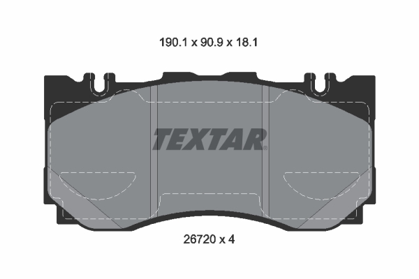 TEXTAR 2672001 Bremsbelagsatz, Scheibenbremse