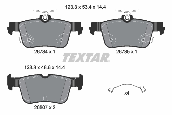 TEXTAR 2678401 Q+ Bremsbelagsatz, Scheibenbremse