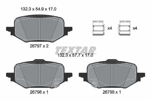 TEXTAR 2679701 Q+ Bremsbelagsatz, Scheibenbremse
