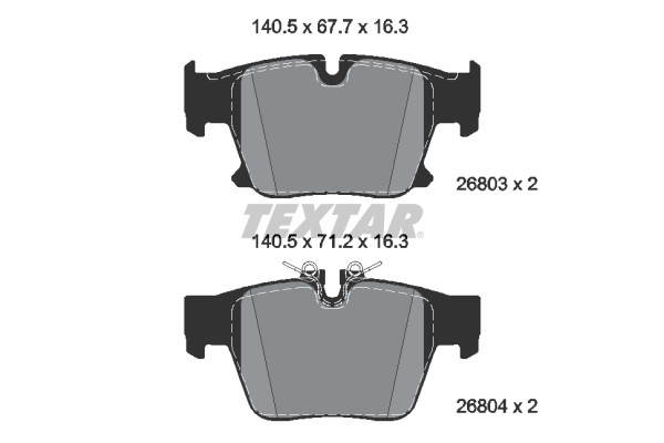TEXTAR 2680301 Q+ Bremsbelagsatz, Scheibenbremse