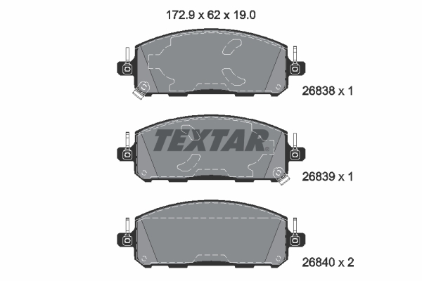 TEXTAR 2683801 Q+ Bremsbelagsatz, Scheibenbremse