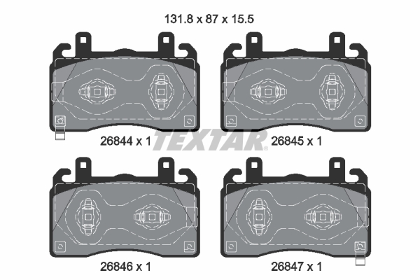 TEXTAR 2684401 Bremsbelagsatz, Scheibenbremse