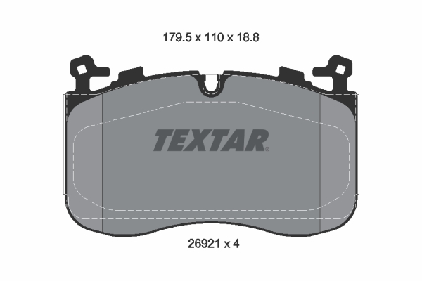 TEXTAR 2692101 Bremsbelagsatz, Scheibenbremse