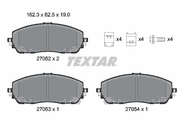 TEXTAR 2705201 Q+ Bremsbelagsatz, Scheibenbremse