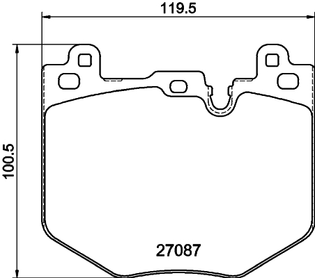 TEXTAR 2708703 Bremsbelagsatz, Scheibenbremse