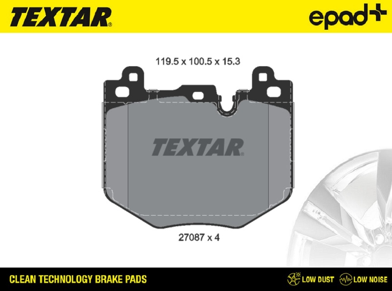 TEXTAR 2708701CP epad+ Bremsbelagsatz, Scheibenbremse