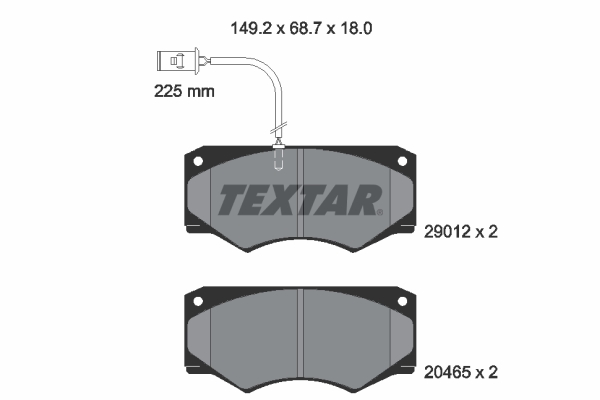 TEXTAR 2901201 Bremsbelagsatz, Scheibenbremse