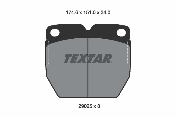 TEXTAR 2902501 Bremsbelagsatz, Scheibenbremse