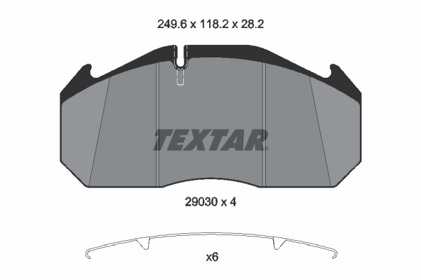 TEXTAR 2903007 Bremsbelagsatz, Scheibenbremse