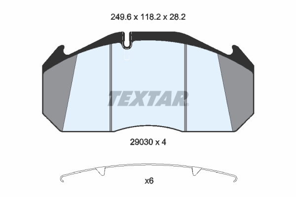 TEXTAR 2903009 Bremsbelagsatz, Scheibenbremse