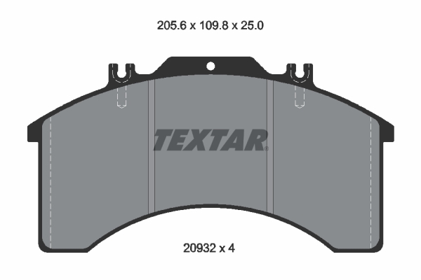 TEXTAR 2903203 Bremsbelagsatz, Scheibenbremse