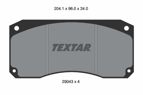 TEXTAR 2904303 Bremsbelagsatz, Scheibenbremse