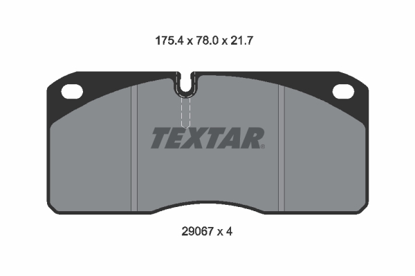 TEXTAR 2906705 Bremsbelagsatz, Scheibenbremse