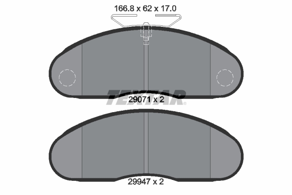TEXTAR 2907102 Bremsbelagsatz, Scheibenbremse
