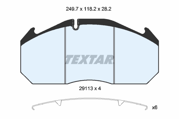 TEXTAR 2911303 Bremsbelagsatz, Scheibenbremse
