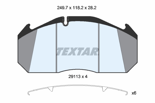 TEXTAR 2911307 Bremsbelagsatz, Scheibenbremse