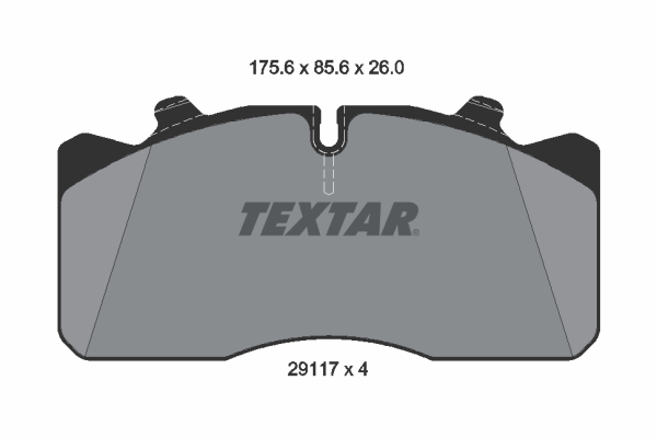 TEXTAR 2911701 Bremsbelagsatz, Scheibenbremse