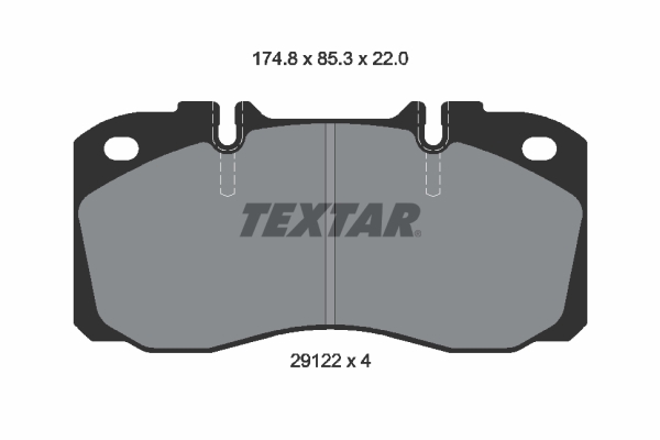 TEXTAR 2912204 Bremsbelagsatz, Scheibenbremse