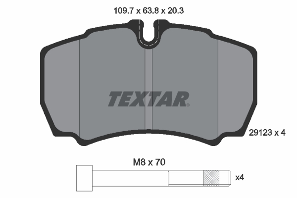 TEXTAR 2912303 Bremsbelagsatz, Scheibenbremse