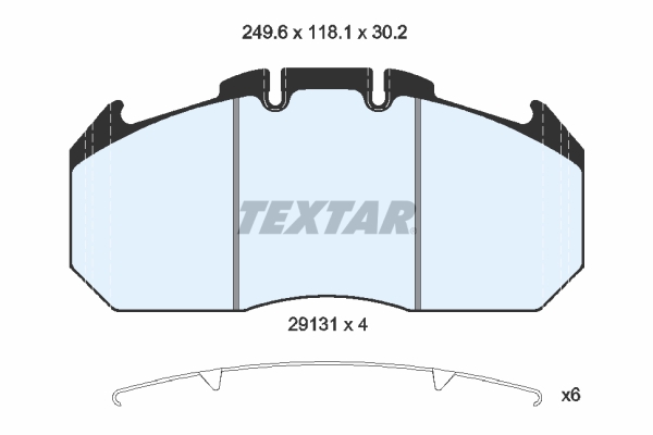 TEXTAR 2913105 Bremsbelagsatz, Scheibenbremse