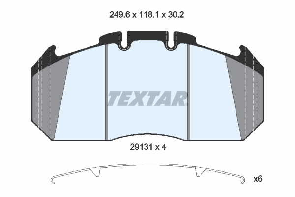 TEXTAR 2913111 Bremsbelagsatz, Scheibenbremse