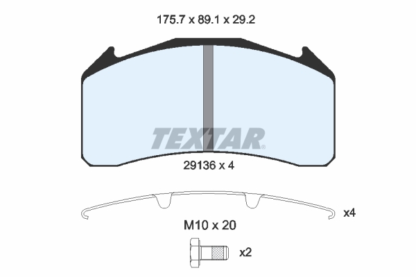 TEXTAR 2913606 Bremsbelagsatz, Scheibenbremse