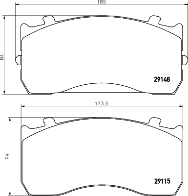 TEXTAR 2914815 Bremsbelagsatz, Scheibenbremse