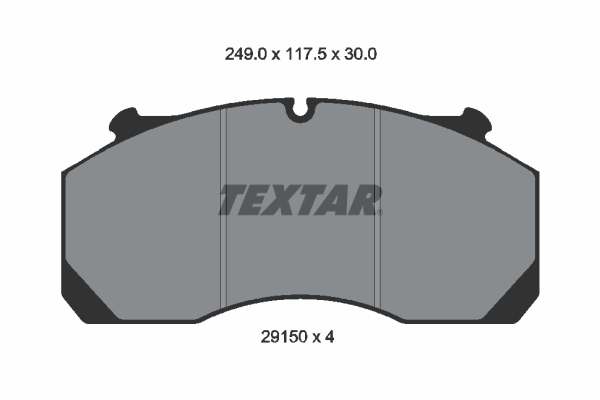 TEXTAR 2915001 Bremsbelagsatz, Scheibenbremse