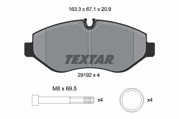 TEXTAR 2919209 Q+ Bremsbelagsatz, Scheibenbremse