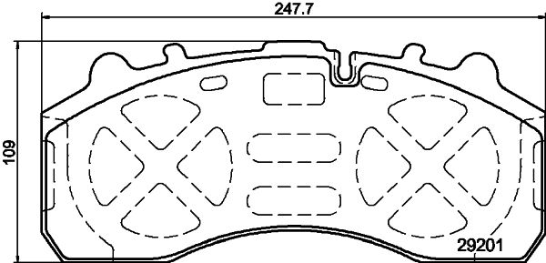 TEXTAR 2920104 Bremsbelagsatz, Scheibenbremse