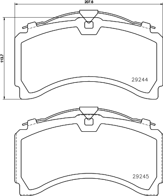 TEXTAR 2924401 Bremsbelagsatz, Scheibenbremse