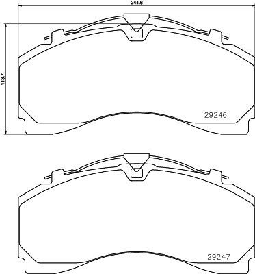 TEXTAR 2924601 Bremsbelagsatz, Scheibenbremse
