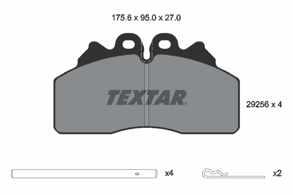TEXTAR 2925601 Bremsbelagsatz, Scheibenbremse