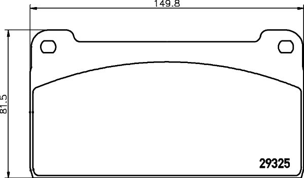 TEXTAR 2932502 Bremsbelagsatz, Scheibenbremse