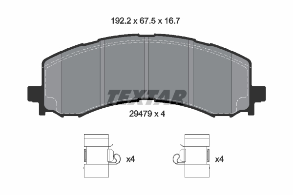 TEXTAR 2947901 Q+ Bremsbelagsatz, Scheibenbremse