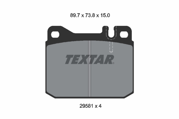 TEXTAR 2958104 Bremsbelagsatz, Scheibenbremse